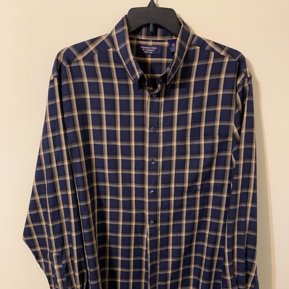 Roundtree and Yorke Button Down Men’s Shirt, Size: 2XLT - Picture 3 of 14